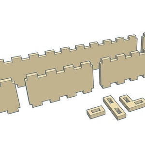 TableScape Expansion: Half-Wall Module -  Modular Laser-cut Map System (Digital Files Only)