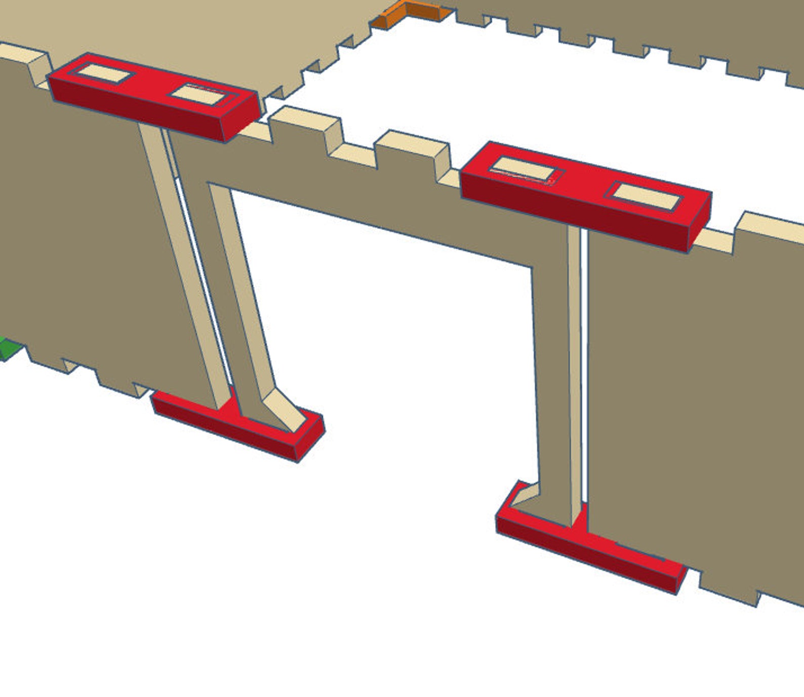 Wall Module Tables Tablescape Expansion: Half-wall Module - Modular Laser-cut Map System ...