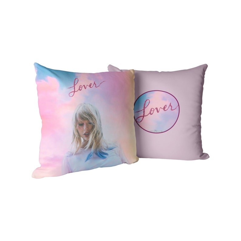 Taylor Swift Lover pillow 16x16 zip cover and insert, Taylor Swift pillow, Taylor swift home, Taylor Swift bedroom, Swiftie gift