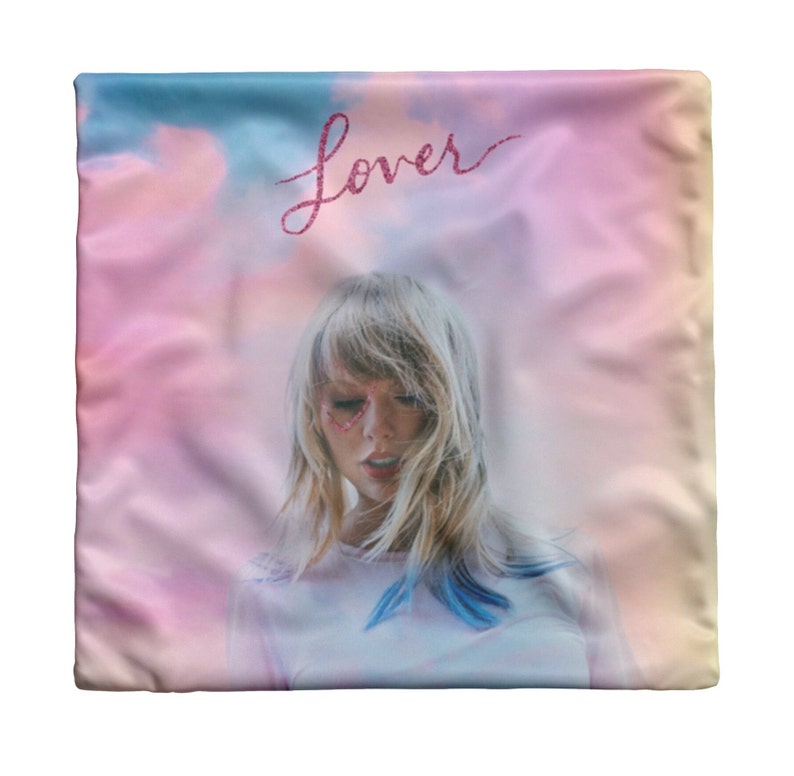 Taylor Swift Lover pillow 16x16 zip cover and insert, Taylor Swift pillow, Taylor swift home, Taylor Swift bedroom, Swiftie gift