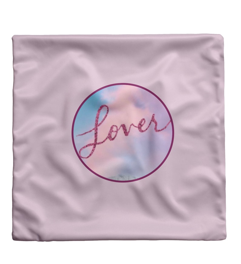 Taylor Swift Lover pillow 16x16 zip cover and insert, Taylor Swift pillow, Taylor swift home, Taylor Swift bedroom, Swiftie gift