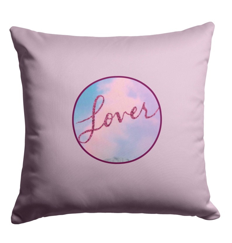 Taylor Swift Lover pillow 16x16 zip cover and insert, Taylor Swift pillow, Taylor swift home, Taylor Swift bedroom, Swiftie gift