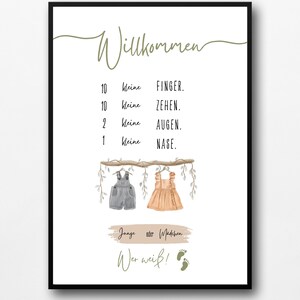 Poster per baby shower Benvenuto | baby shower | Boho