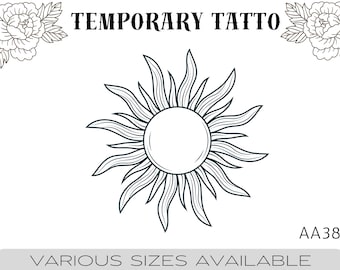 Temporary Tattoo Sun Sunning Waterproof Various Sizes AA38
