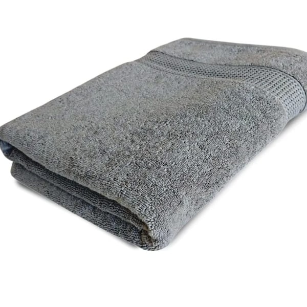 1x bath towel gray 100% cotton terry | Oeko-TEX® Standard 100 | Premium quality 700 g