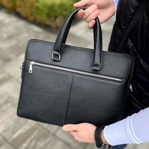 Sac pour ordinateur portable « Collide », porte-documents en cuir de luxe, sac messager noir, sac de voyage pour hommes, sac à dos fin, sac pour ordinateur portable, étui pour ordinateur portable, sacoche