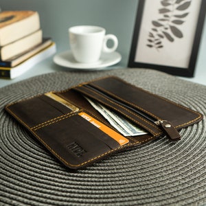 Braune Matte Clutch "Breeze", Echtleder-Handtasche, Leder-Geldbörse, Umschlag-Tasche, Dunkle Schokoladen-Leder-Geldbörse, Umschlag-Beutel, Herrentasche