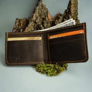 Dunkelbraune Matte Geldbörse "Einfach", Echtleder Handtasche, Leder Geldbörse, Abendtasche, Leder Clutch, Umschlag Tasche, Brauner Beutel, Herrentasche