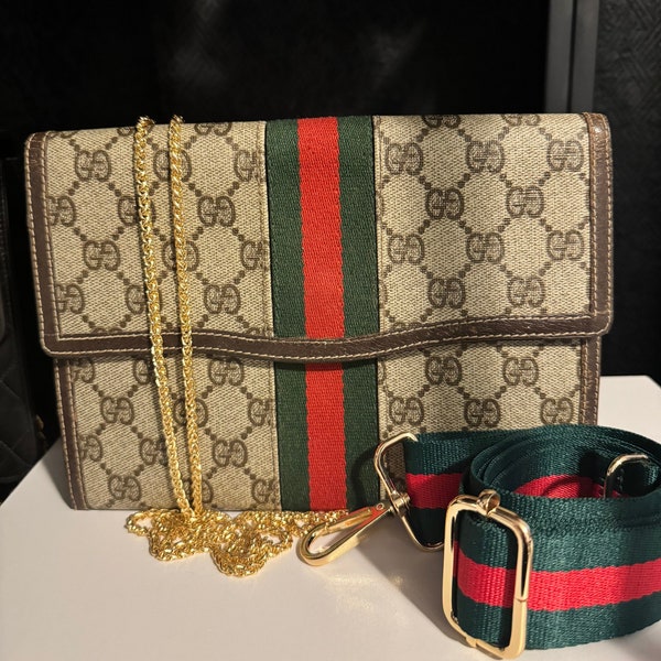 Gucci Web Sherry Line Crossbody Bag/Clutch