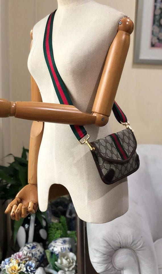 Gucci Web GG Sherry Line Crossbody Bag clutch Pouch Etsy