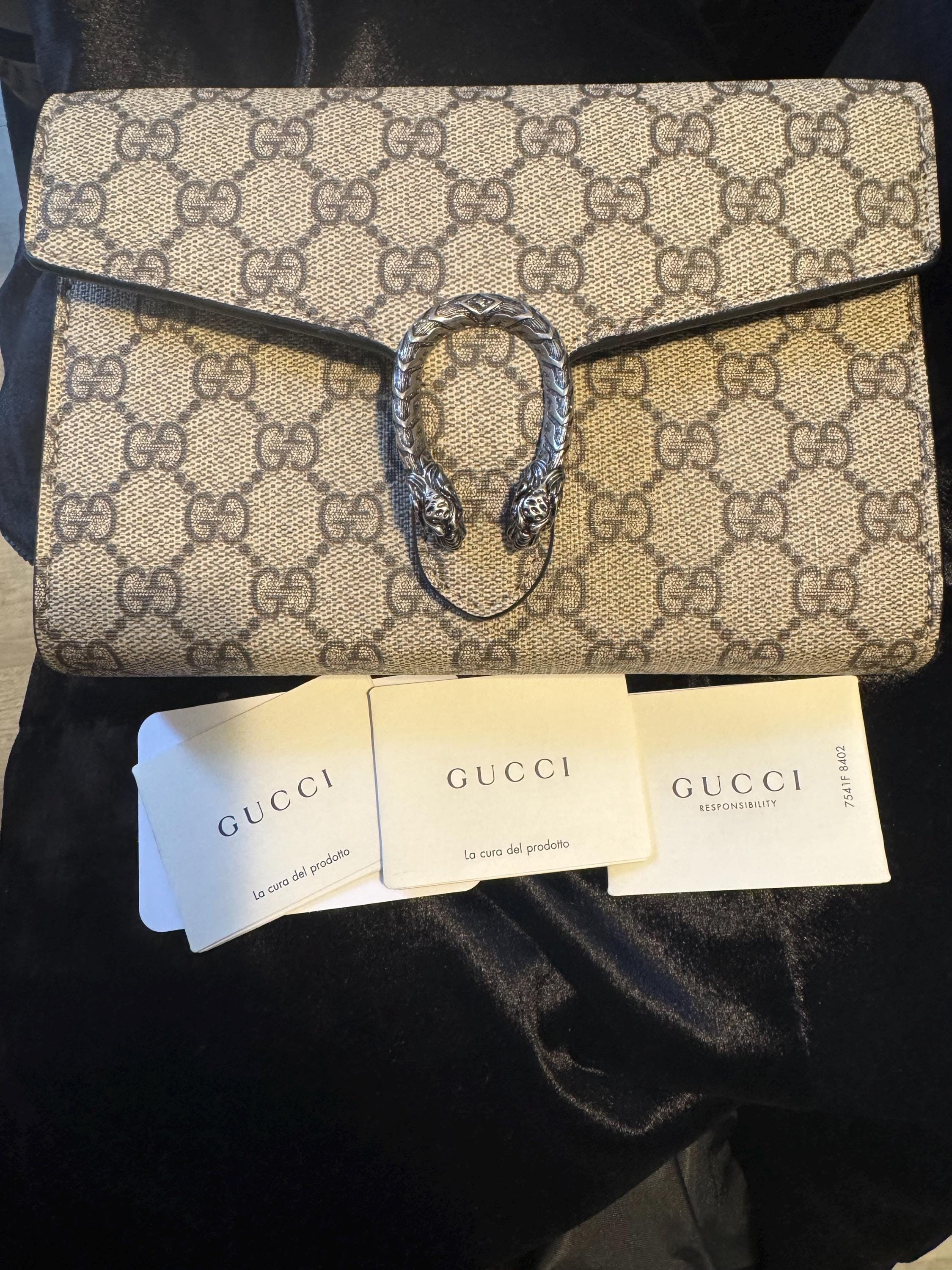 【関税負担】GUCCI DIONYSUS CHAIN BAG Preloved Gucci Supreme Dionysus King Snake MM Chain Shoulder