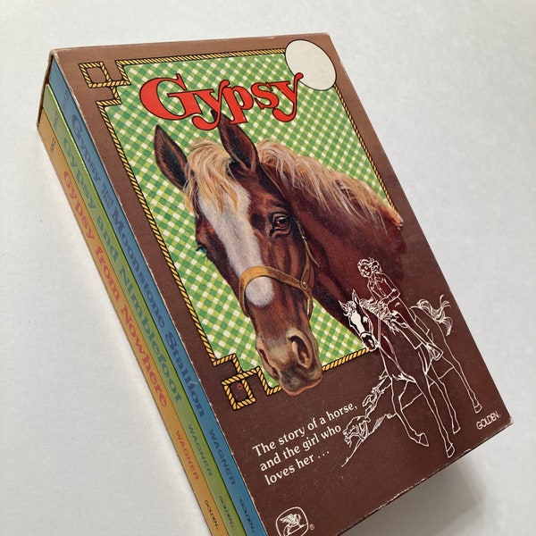 Gypsy Horse Series Box Set: Gypsy From Nowhere, Gypsy and Nimblefoot, and Gypsy and the Moonstone Stallion by Sharon Wagner, 1980 paperback