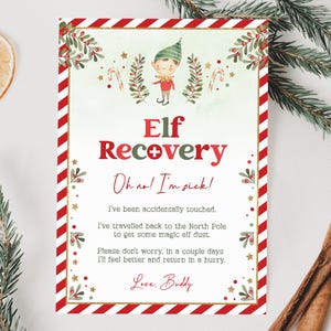 Carta de recuperação de elfo | Carta mágica perdida de elfo | Carta de elfo tocado acidentalmente | Elfo de Natal | Download instantâneo | C0001 (somente arquivo digital)
