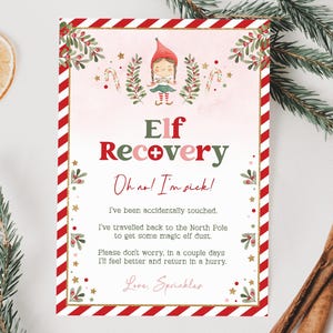 Carta de recuperação de elfo | Carta mágica perdida de elfo | Carta de elfo tocado acidentalmente | Elfo de Natal | Download instantâneo | C0001 (somente arquivo digital)