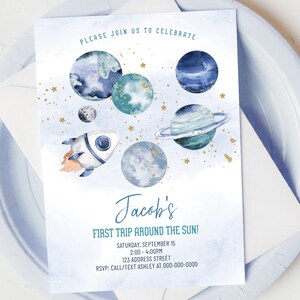 Space Birthday Invitation | Birthday Invitation | Astronaut Invitation Template | Birthday Template | Instant Download | B0006