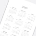2025 Minimalist Calendar | Printable 2025 Calendar | Simple Aesthetic ...