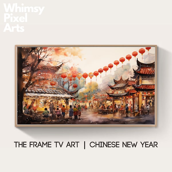 Samsung Frame TV Art: Chinese New Year Lunar New Year Watercolor Art