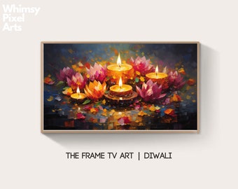 Samsung Frame TV Art: Indian Diwali (Deepavali) Festival Celebration abstract acrylic art