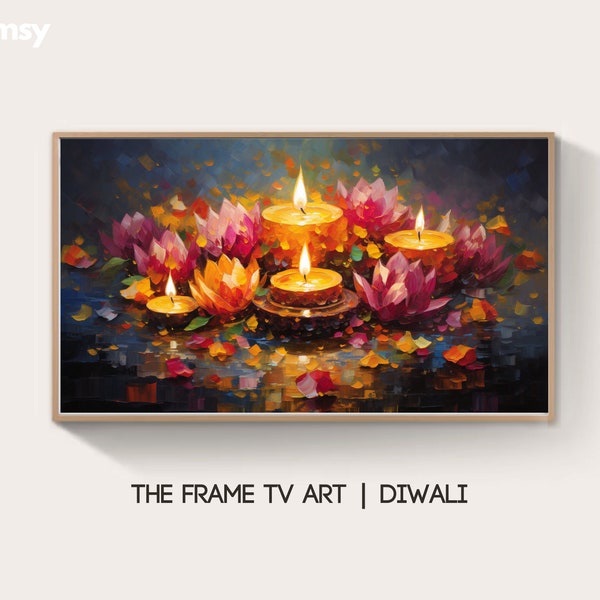 Samsung Frame TV Art: Indian Diwali (Deepavali) Festival Celebration abstract acrylic art