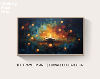 Samsung Frame TV Art: Indian Diwali (Deepavali) Festival Celebration abstract acrylic art