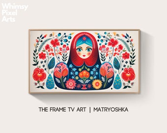 Samsung Frame TV Art: Russian folk art Matryoshka dolls