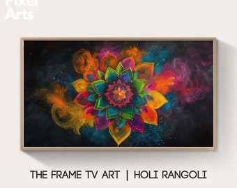 Samsung Frame TV Art: Indian Holi Rangoli Mandala art decoration