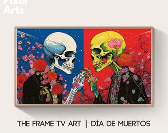 Samsung Frame TV Art: Mexican Dia De Los Muertos abstract digital wallpaper