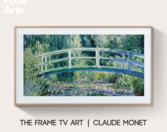 Samsung Frame TV Art: Claude Monet's Water Lilies and Japanese Bridge oil on canvas