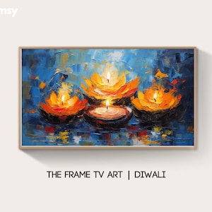 Samsung Frame TV Art: Indian Diwali (Deepavali) Festival abstract acrylic art