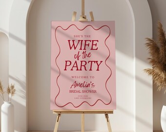 Wife Of The Party Welcome Sign, Last Toast Bachelorette Party, Hens Weekend Welcome Sign, Bach Welcome Sign, Hand Drawn Hen, Bach Decoration