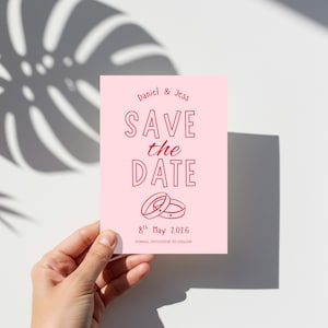 Hand Drawn Save the Date Template, Bold Funky Invite, Modern Wedding Stationary, Trendy Wedding Suite, Illustrated Save Our Date Card [25]