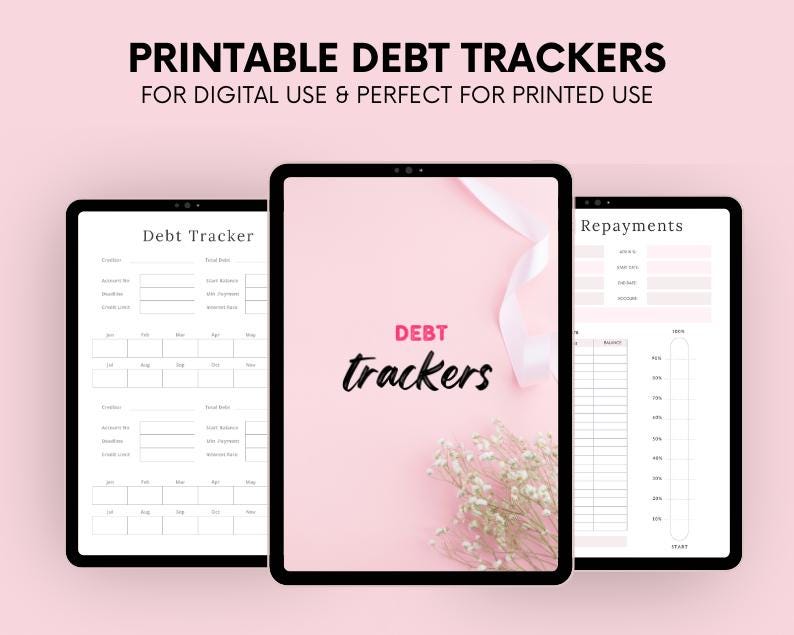 Printable Debt Tracker - Digital Debt Tracker - Snowball Payoff Tracker ...