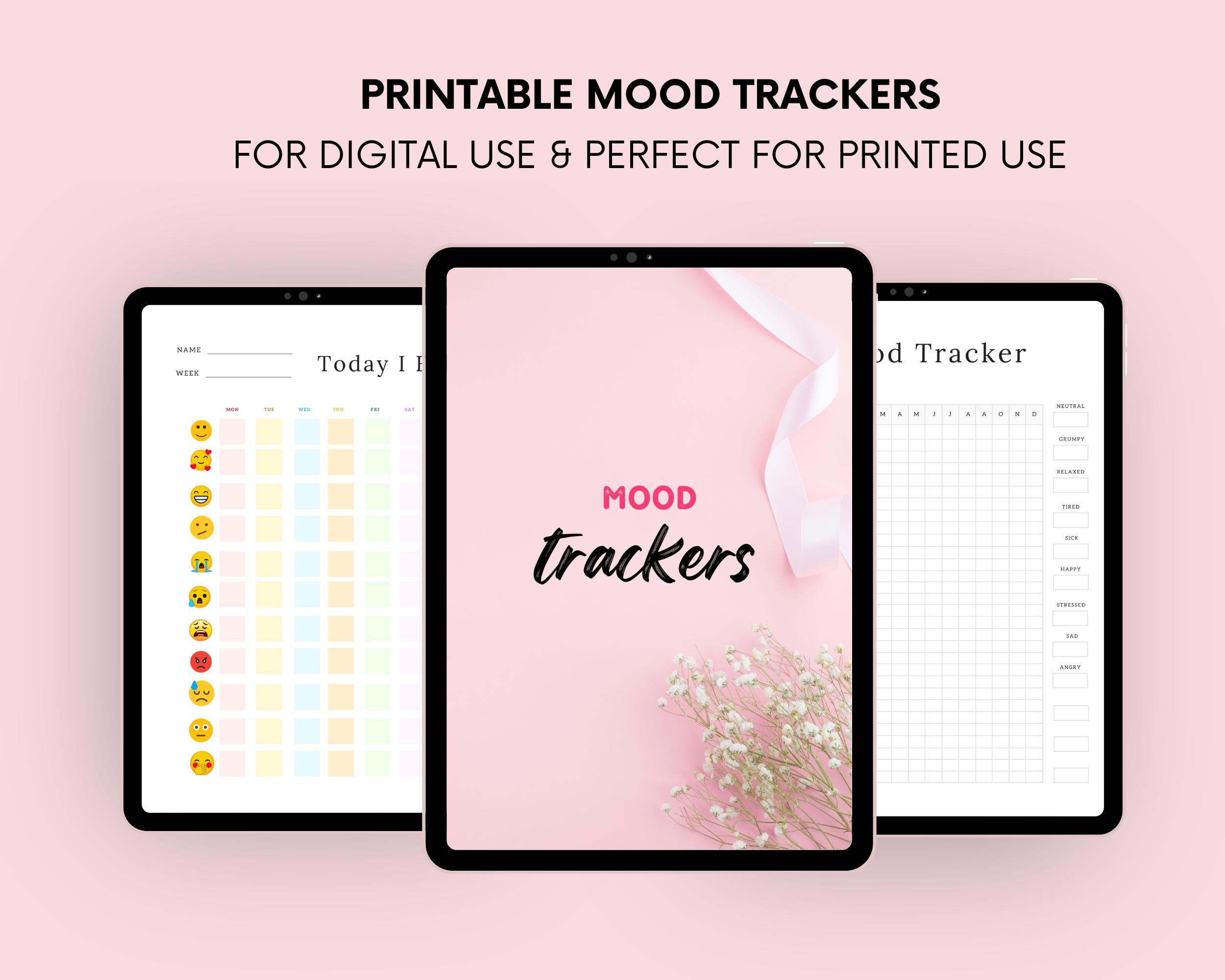 Mood Tracker Printable - Wellness Planner - Emotional Wellness Tracker ...