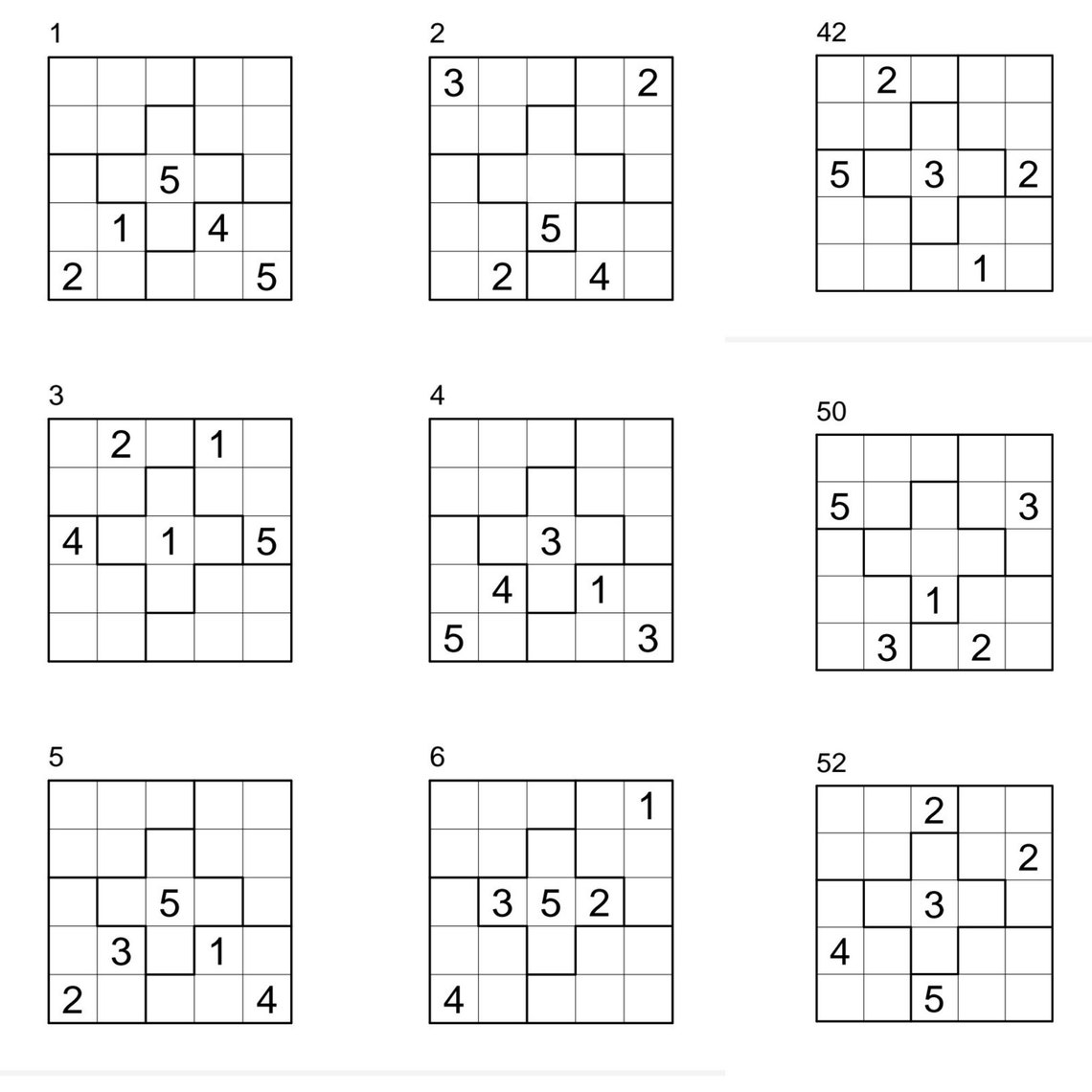 120 Pcs Sudoku, 5x5 Sudoku Puzzles, Sudoku Puzzles, Hard Level, 120 ...