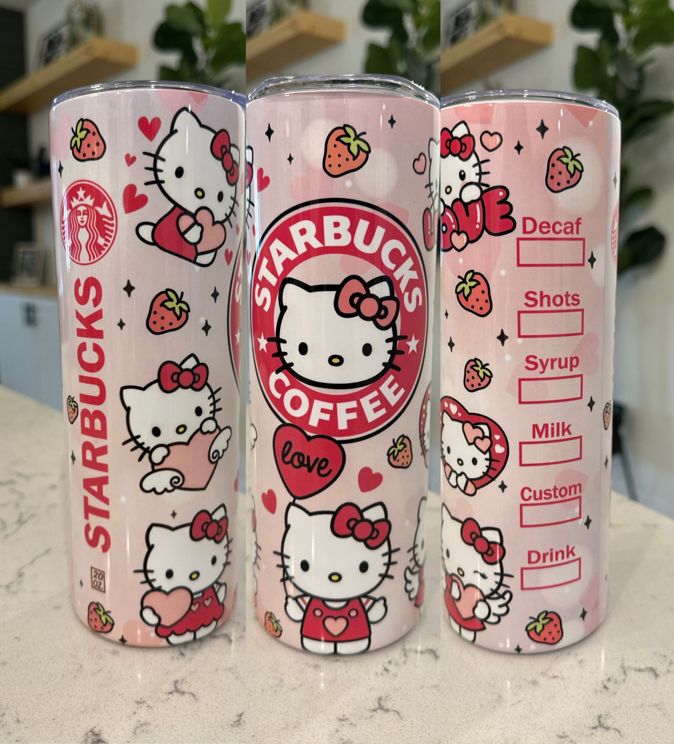 Hello Kitty Starbucks Glass Cup Paired with our hello kitty concha