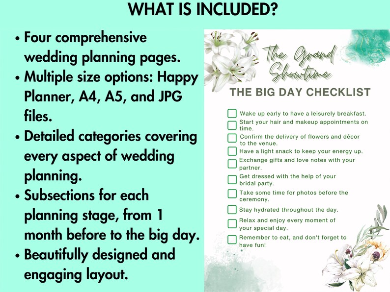 Wedding Checklist Printable Wedding Planning Checklist Wedding