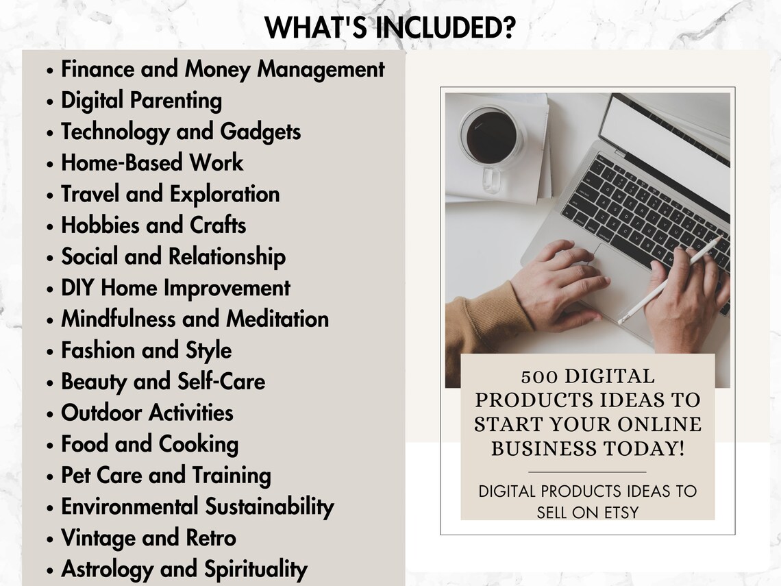 500 Digital Products Ideas /etsy Business Ideas /passive Etsy UK