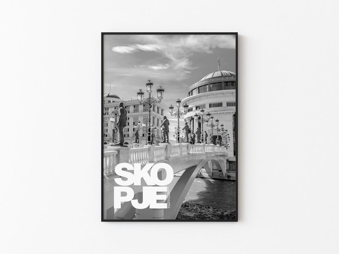 Skopje Art Skopje Print Skopje Poster Skopje Wall Art Etsy