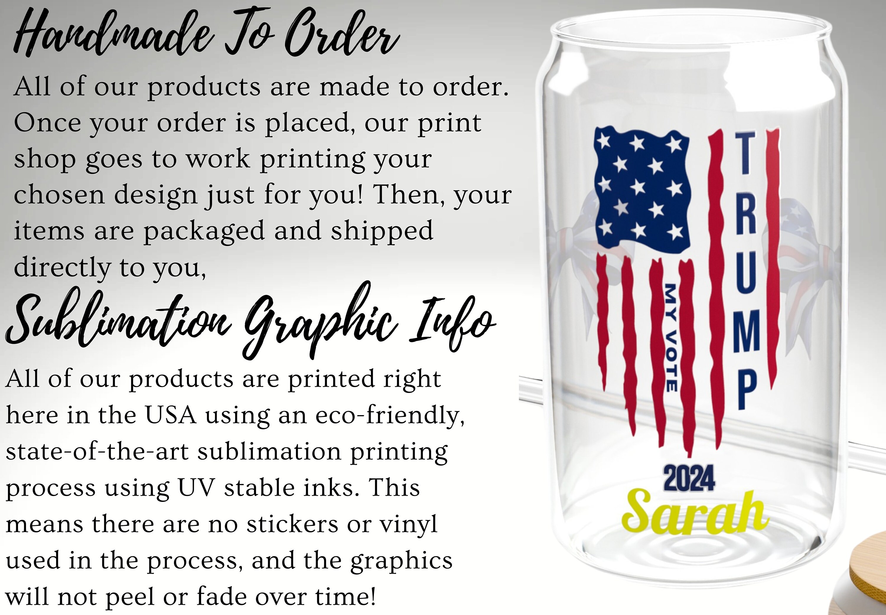 Personalized Trump 2024 Christmas Ornament - Republican Political Gift