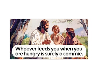 Republican Jesus Bumper Sticker: Funny Leftist Car Decal