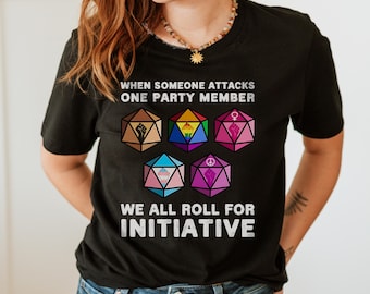 RPG Dice Shirt: DEI Equal Rights T-shirt