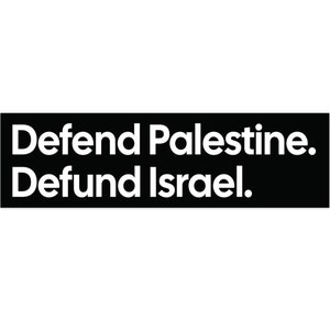 Pro Palestine Bumper Sticker, Defend Palestine Defund Israel Sticker, Free Palestine Sticker, Stop Funding Genocide in Gaza Vinyl Car Decal