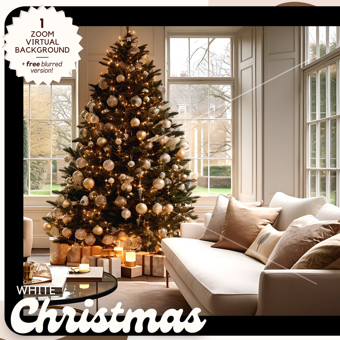1 White Christmas Zoom Background and Virtual Backdrop With Etsy