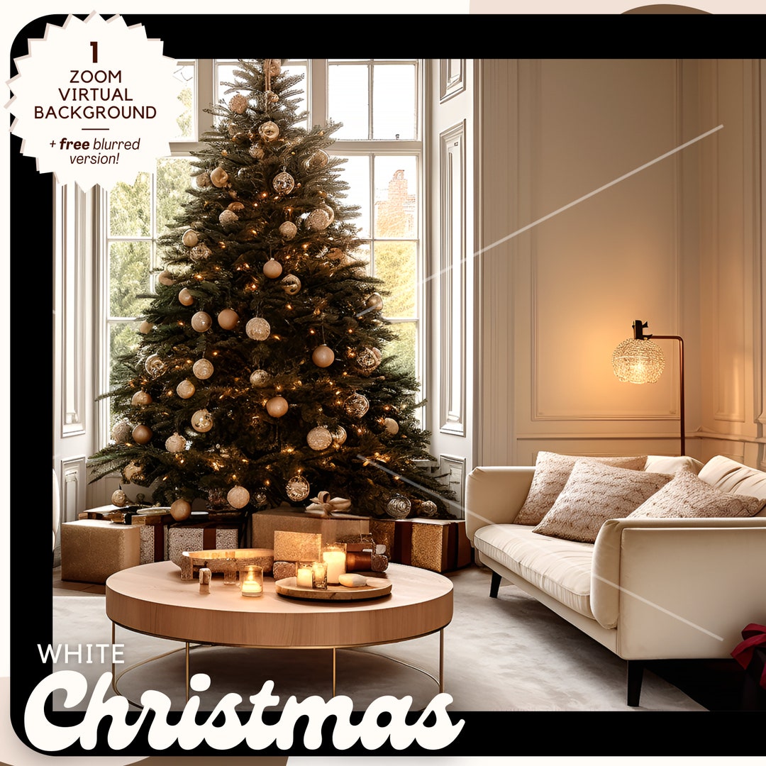 1 White Christmas Zoom Background and Virtual Backdrop With Etsy UK