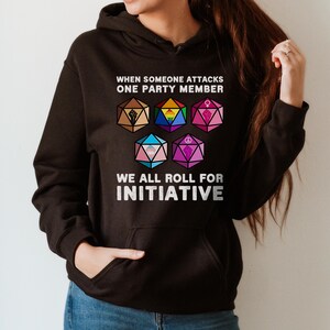 Roll Initiative DEI Hoodie: Anti-Racist Pride Equality Sweatshirt