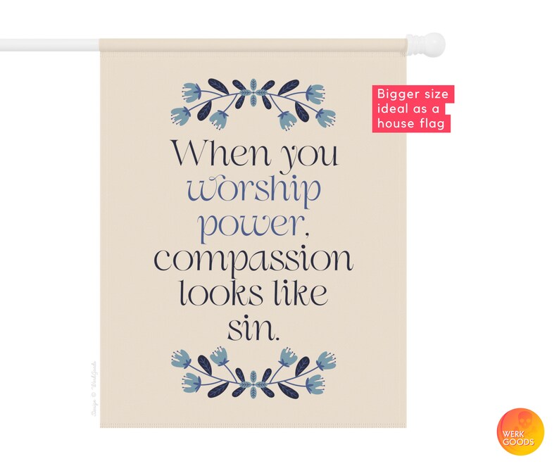 Compassion Garden Flag: Social Justice, Progressive Christian Decor - Etsy