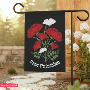 Free Palestine Flag, Palestine Garden Flag, Palestine Yard Flag, Stand With Palestine, Palestine Sign, Palestine Solidarity,Gaza Garden Flag