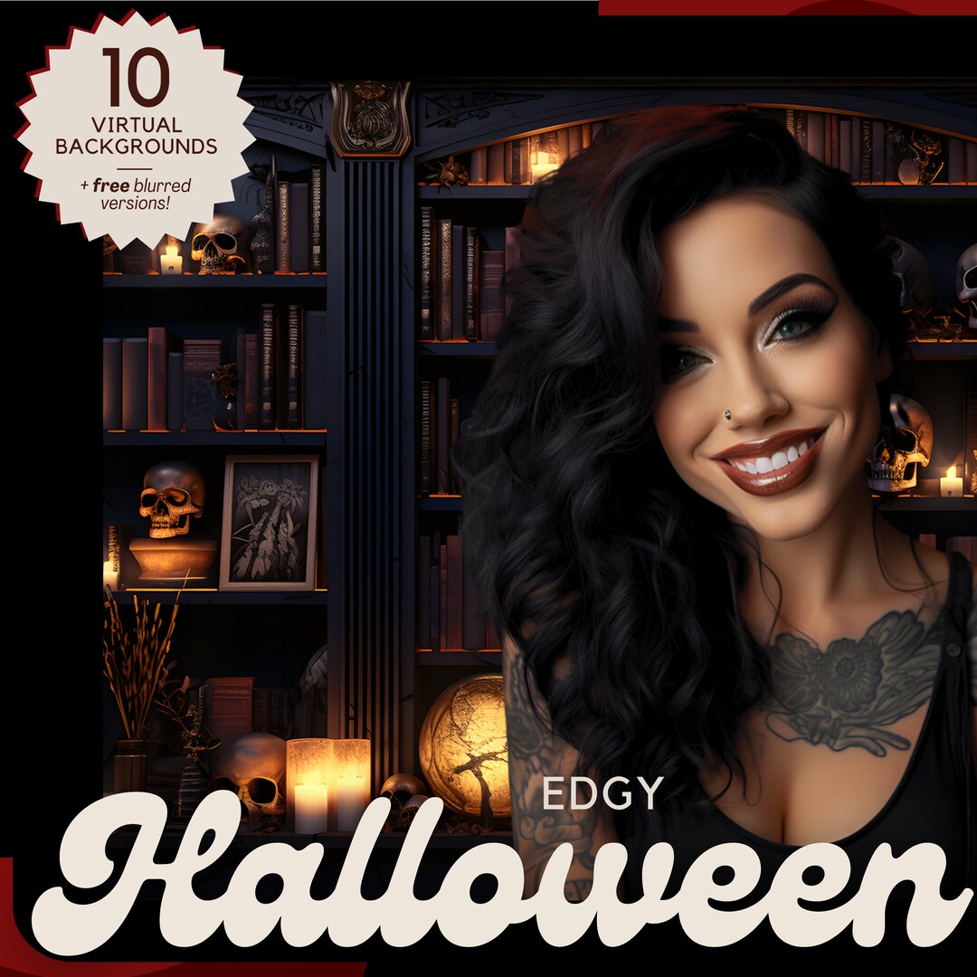 10 Spooky Edgy Halloween Zoom Backgrounds and Virtual Etsy