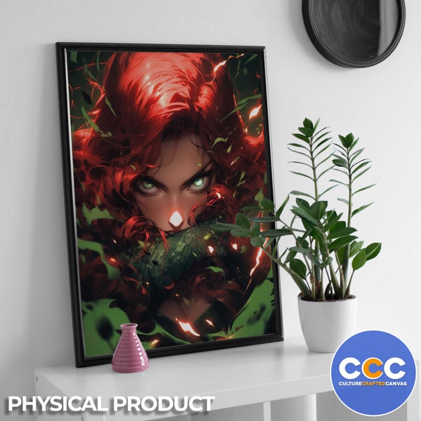 POISON IVY Poster, DC Comics Wandkunst, Home Decor, Superheld Wallpaper, Premium Geschenke für Sie und Ihn Zimmer