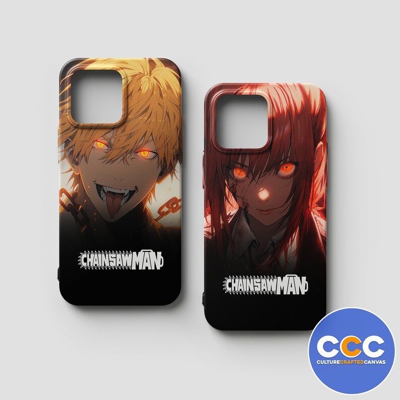 CHAINSAW MAN Phone Cases, Makima, Aki, Denji, Power Anime Manga iPhone